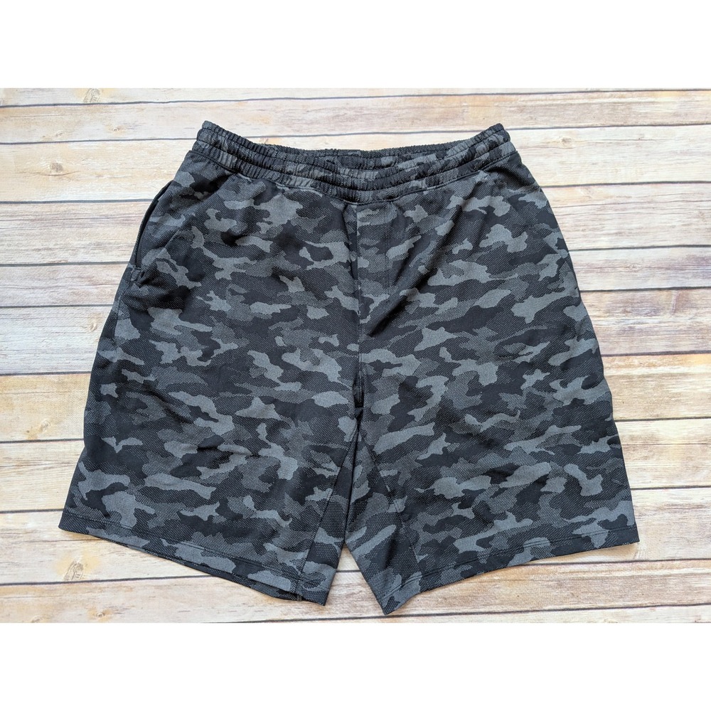 Lululemon Athletic Shorts Mens L Nylon Blend Grey Camo Activewear Athleisure